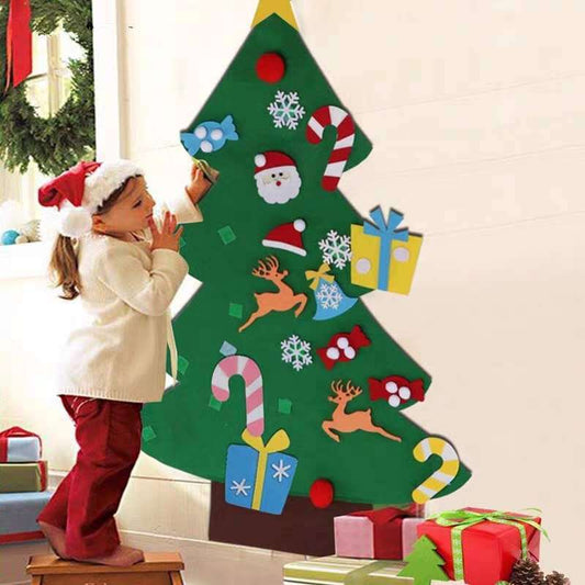 Whimsical Felt Wall Christmas Tree: Holiday Fun for Little Hands!