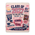 Class of 2027 Sherpa Fleece Blanket — Senior Year Celebration Throw
