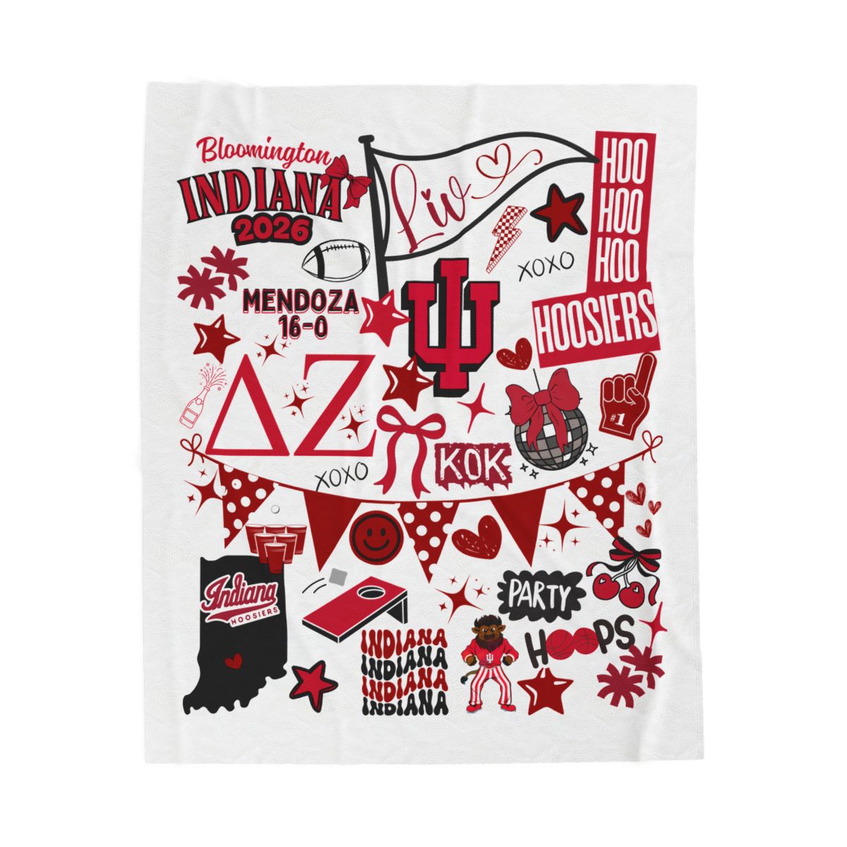 Custom College Commitment Blanket – Classic Collegiate Velveteen