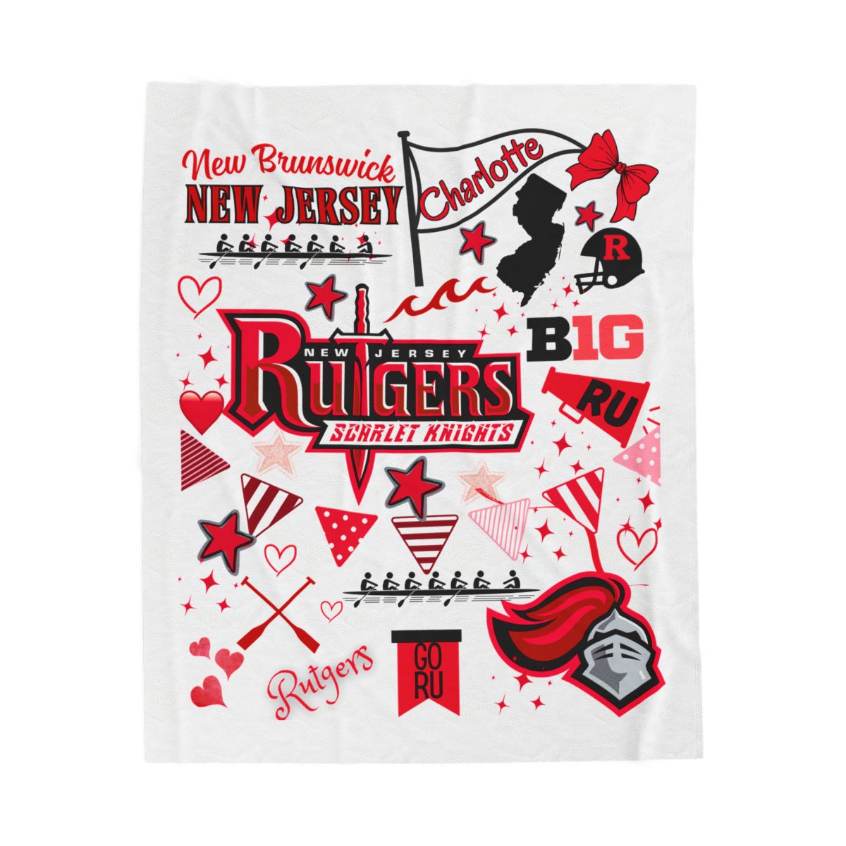 Custom College Commitment Blanket – Classic Collegiate Sherpa