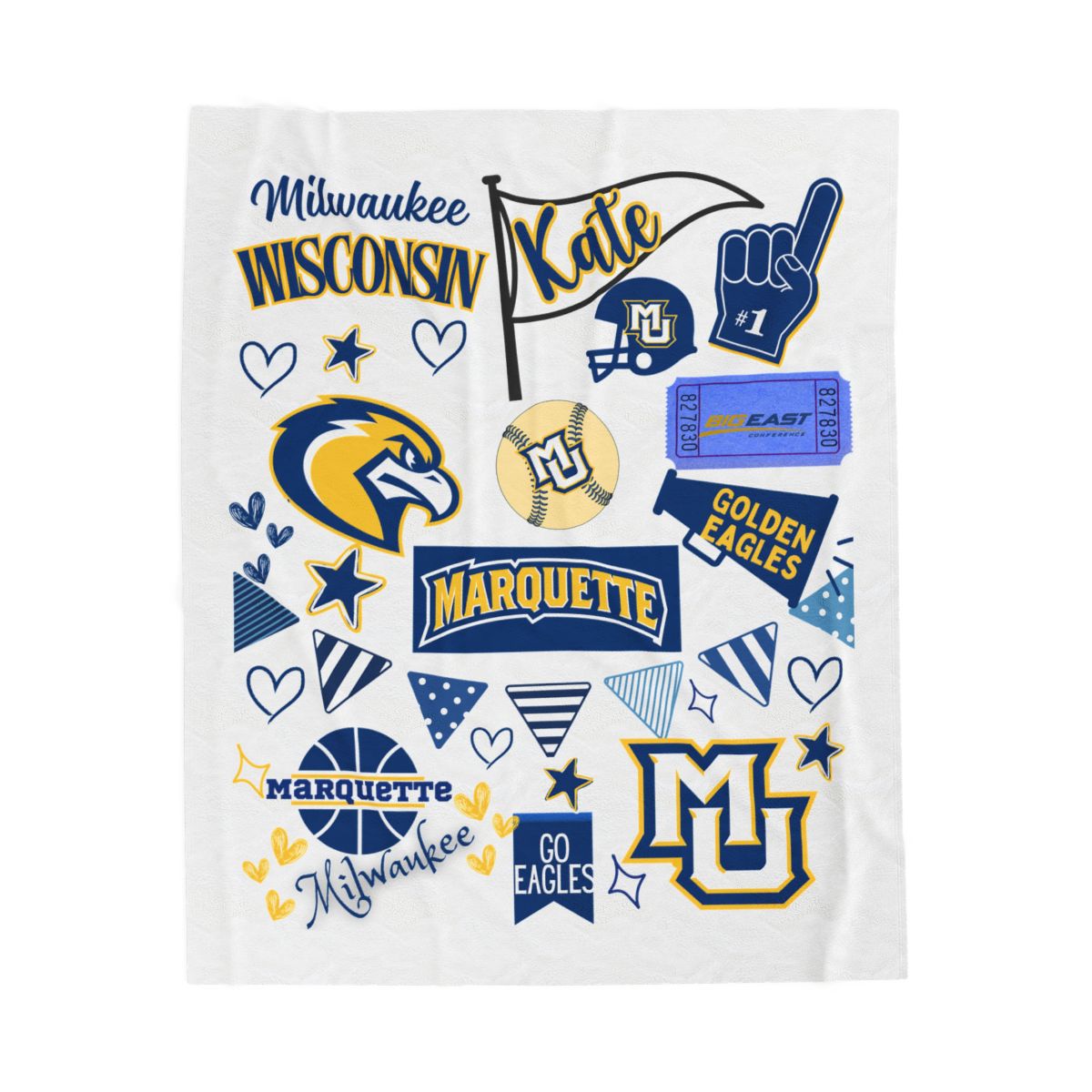 Custom College Commitment Blanket – Classic Collegiate Sherpa