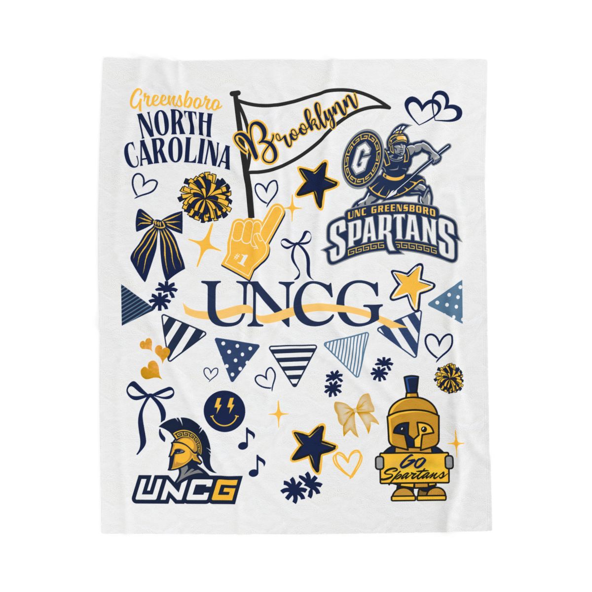 Custom College Commitment Blanket – Classic Collegiate Sherpa