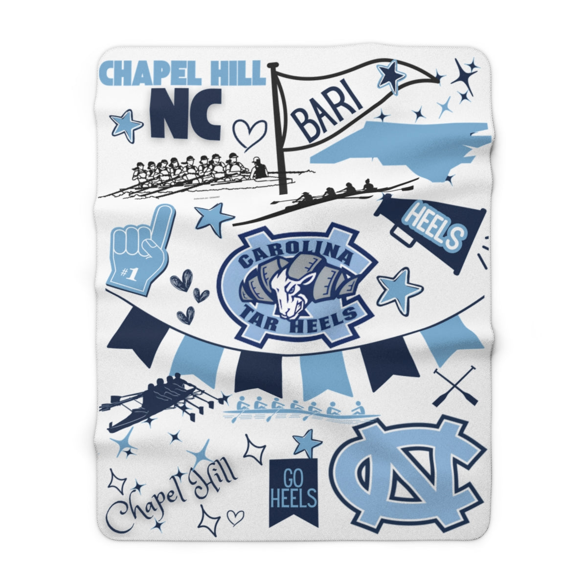 Custom College Commitment Blanket – Classic Collegiate Sherpa