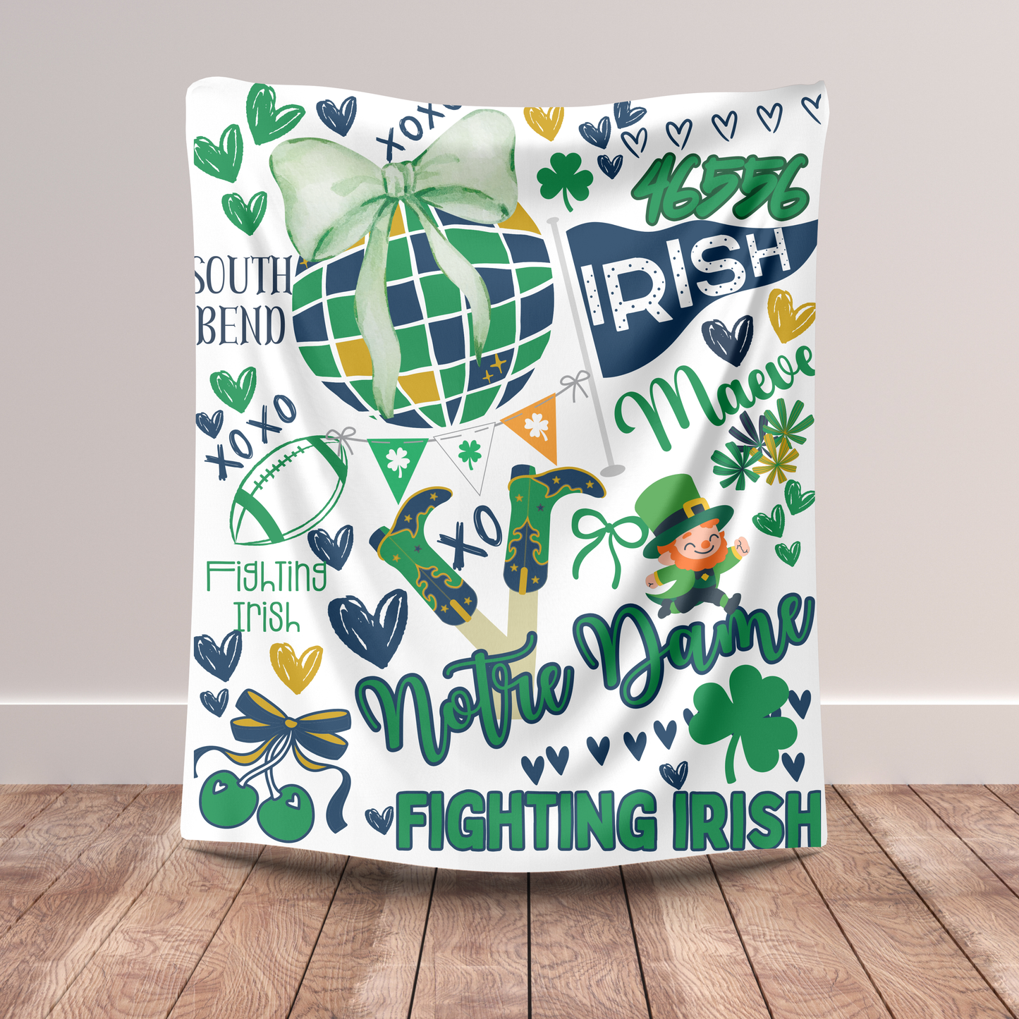 Custom College Commitment Blanket – Disco Edition (Sherpa)