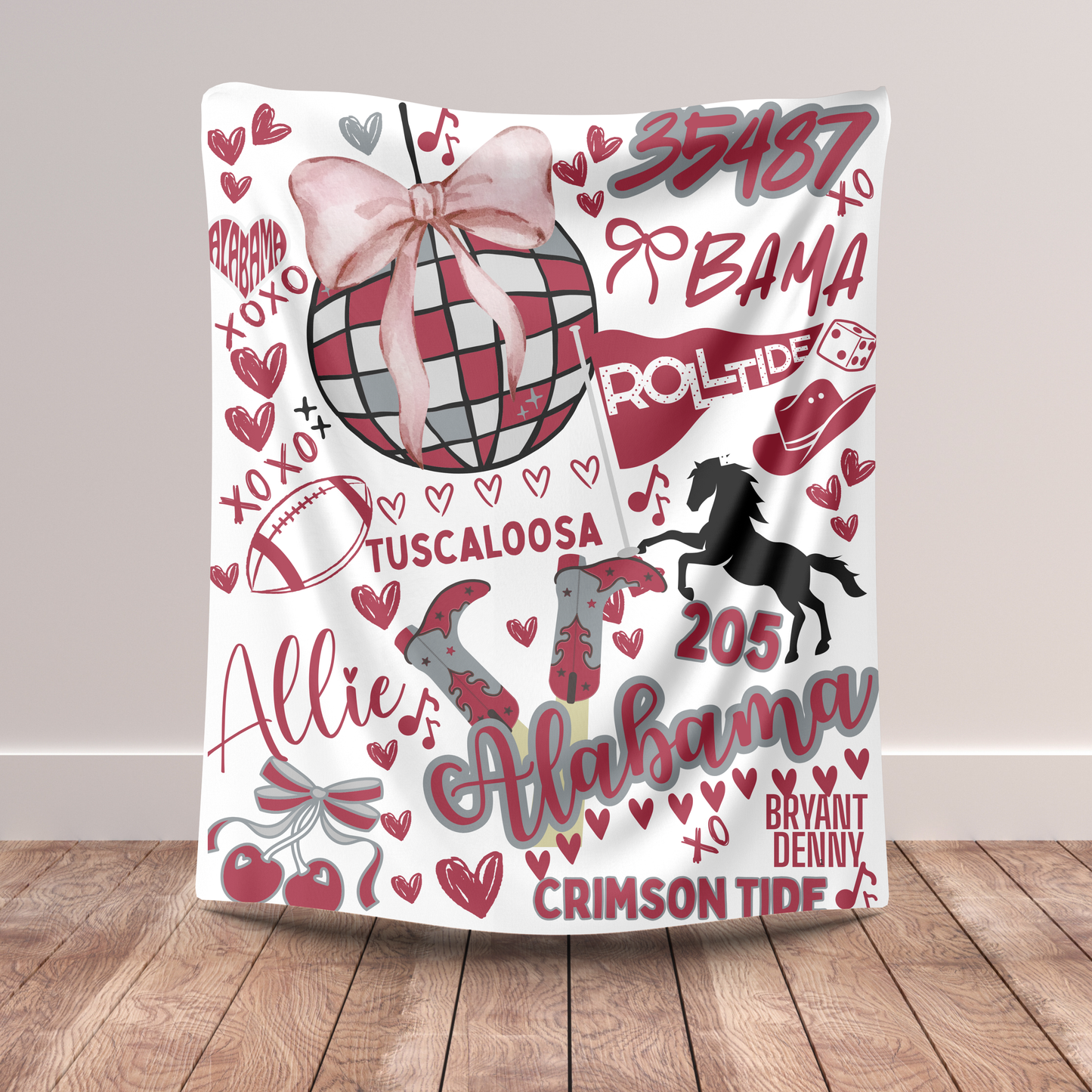 Custom College Commitment Blanket – Disco Edition (Sherpa)