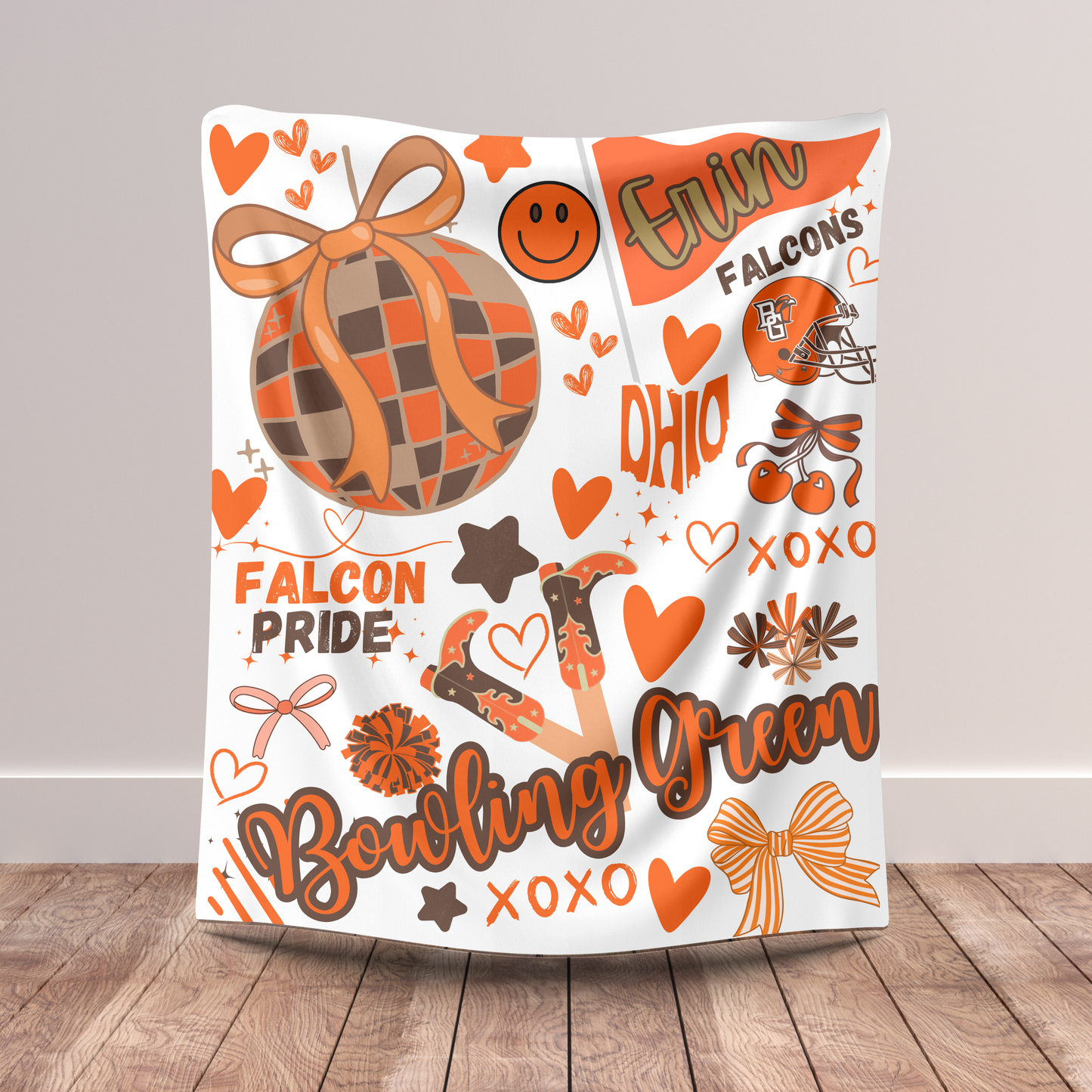 Custom College Commitment Blanket – Disco Edition (Velveteen)