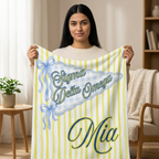 Custom Sorority Name Blanket, Personalized Bid Day Big Little Gift