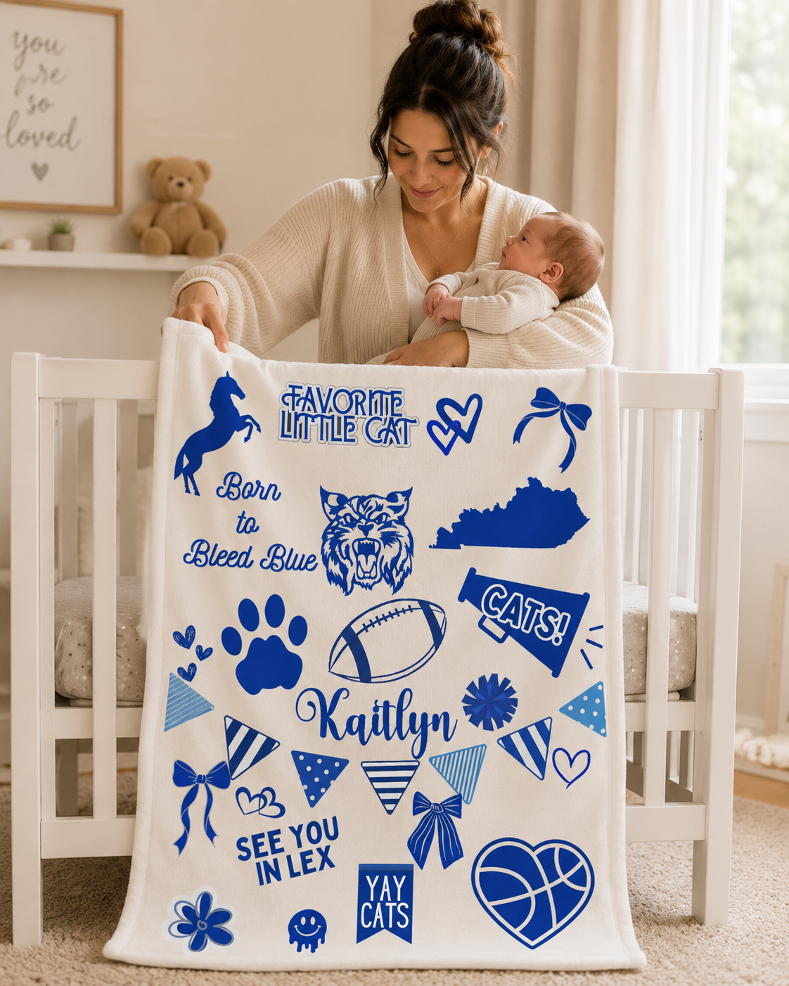 Kentucky Baby Velveteen Plush Blanket — Littlest Fan Swag