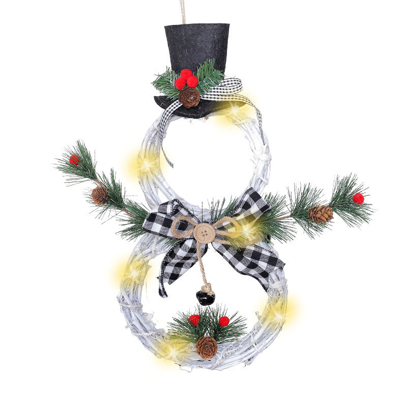 Festive Farmhouse Light-Up Snowman Decoration