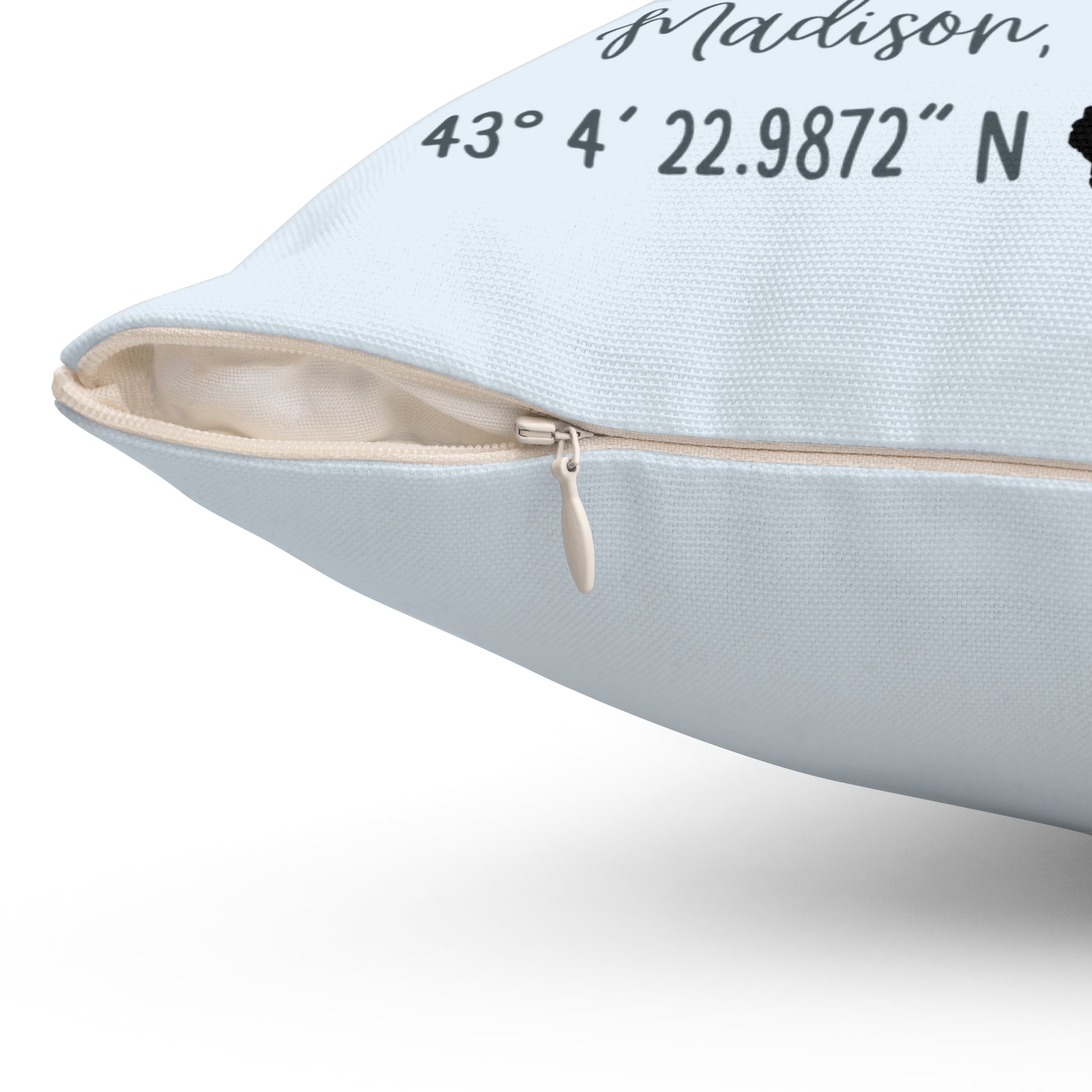 Personalized Home for the Holidays with your Longitude Latitude Personalized Pillow