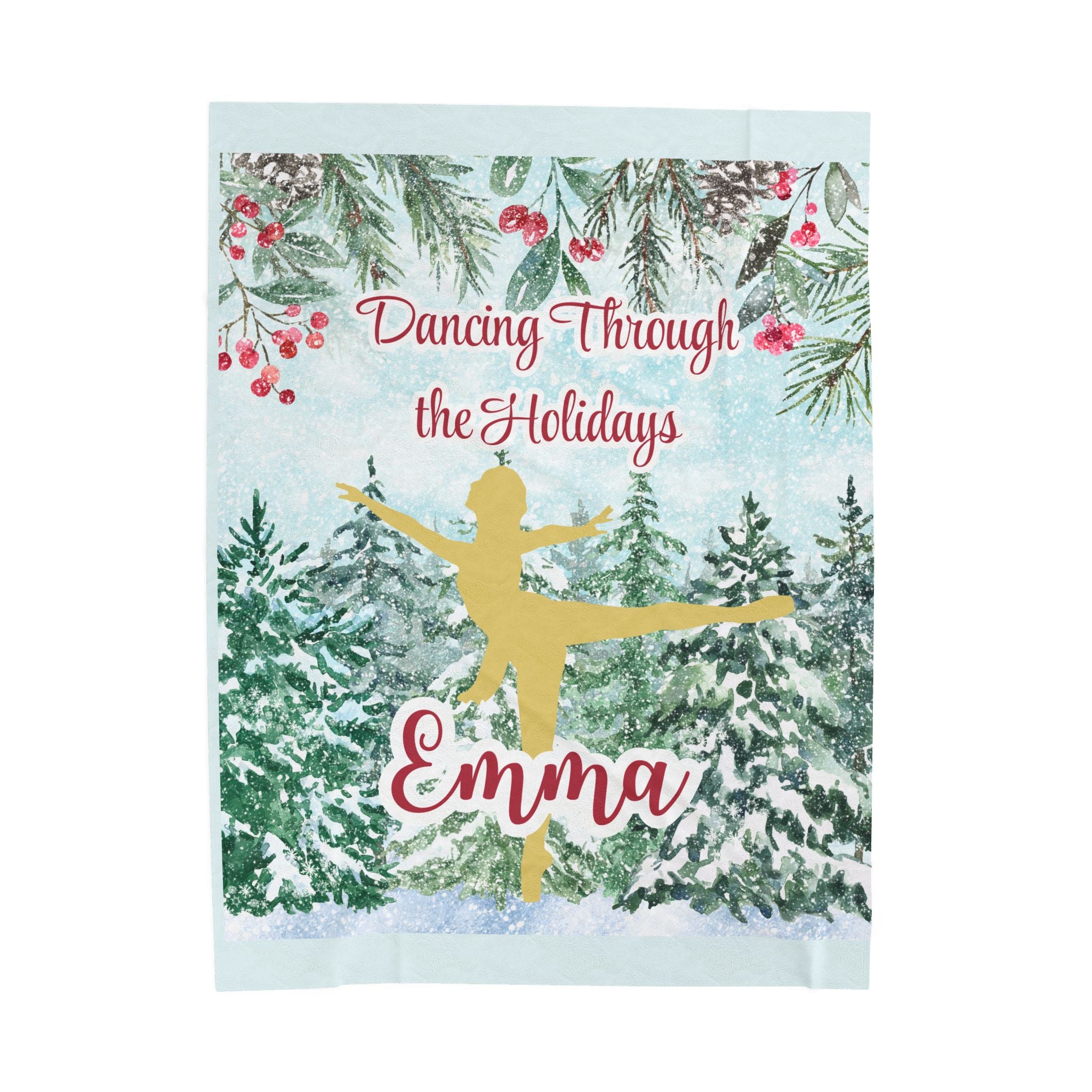 Personalized Dancing Holidays Blanket