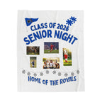 Senior Night Sports Team Gift, Personalized Memory Photos, Soft Throw, High School Graduation Keepsake, Custom Fleece Bedding, all sports