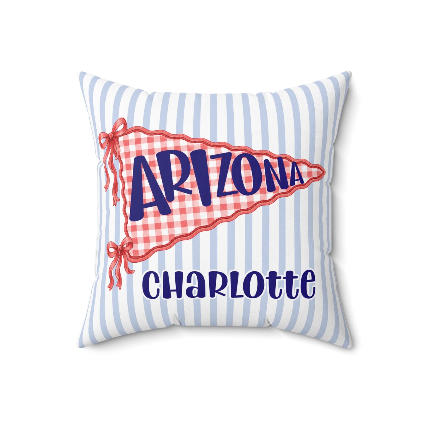 Personalized College Fan Square Pillow