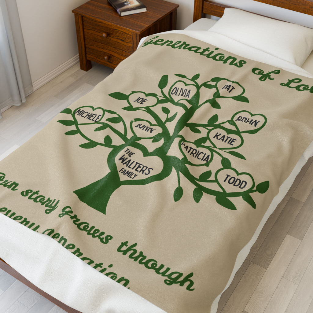 Family Tree Keepsake Personalized Blanket