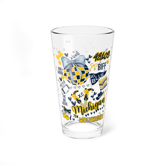 Personalized College Spirit Fan Pint Glass