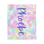 Velveteen Plush Blanket - Personalized Soft Cuddly Throw, Custom Name Cozy Bedding, Cute Fleece Cover, Warm Bedspread, Monogrammed Gift Idea