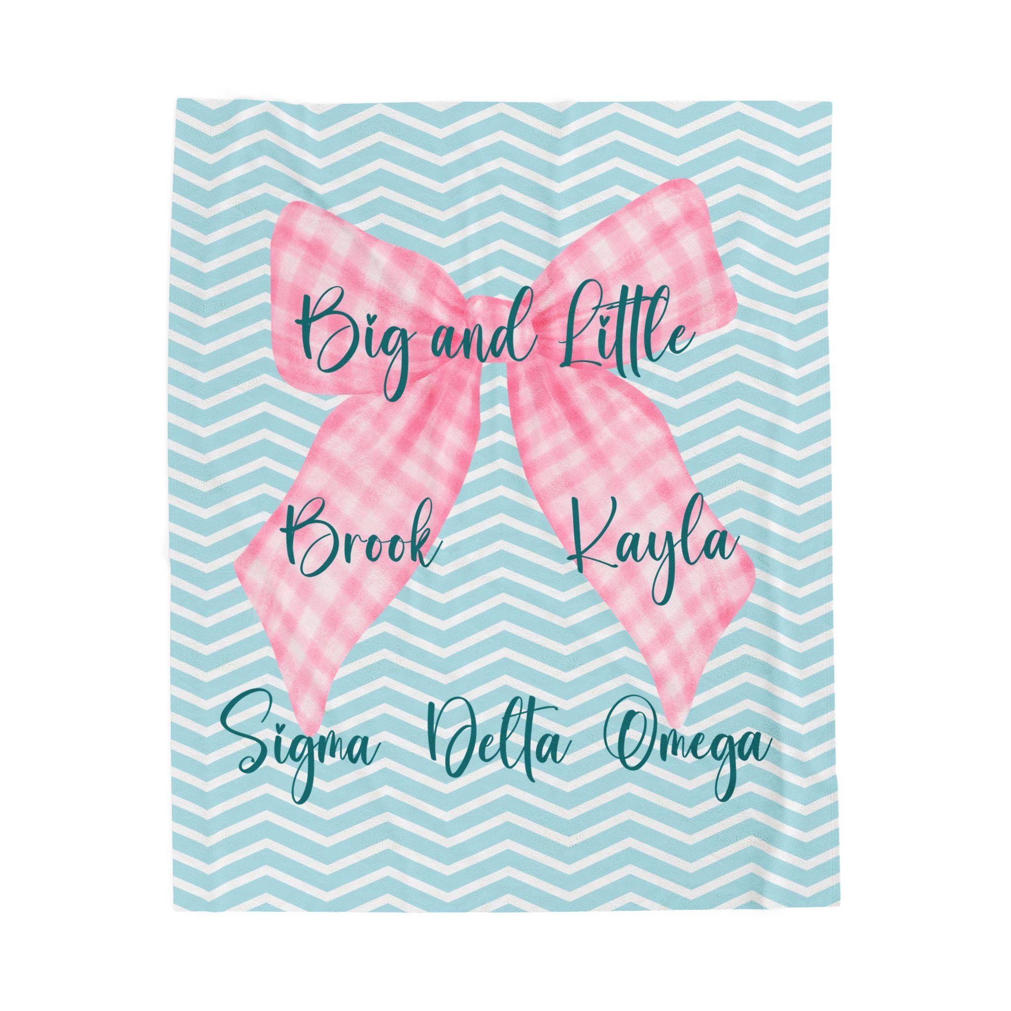 Personalized Big and Little Sorority Blanket, Big Little Reveal Graduation Gift, Bedding, Custom Decor, Big Little gift, sorority gift
