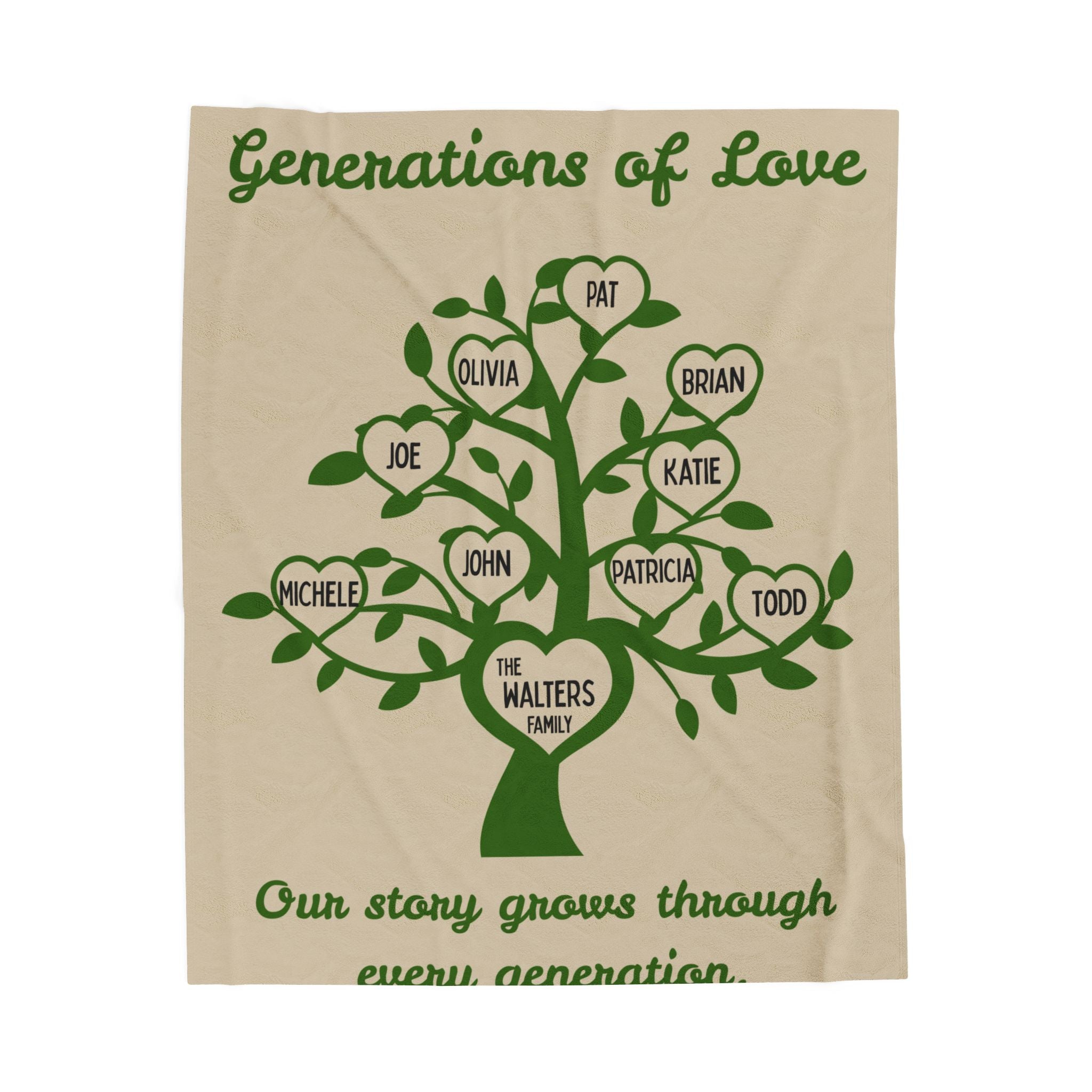 Family Tree Keepsake Personalized Blanket