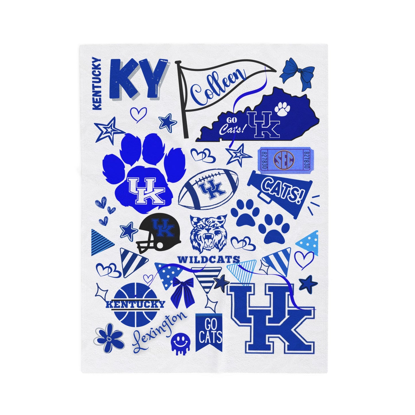 Custom College Commitment Blanket – Classic Collegiate Velveteen