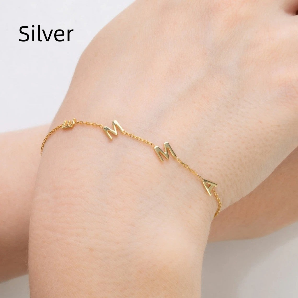 Custom Letter Name Bracelets | Stainless Steel Gold Color Initials Bracelet