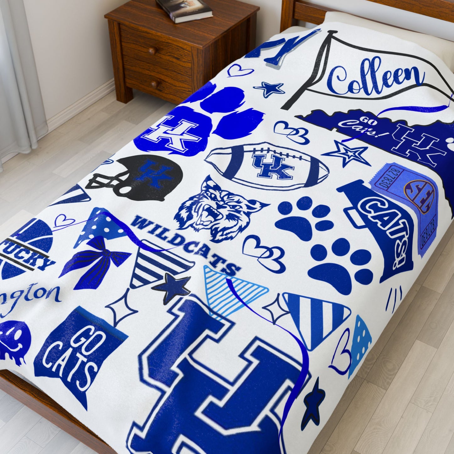 Custom College Commitment Blanket – Classic Collegiate Velveteen