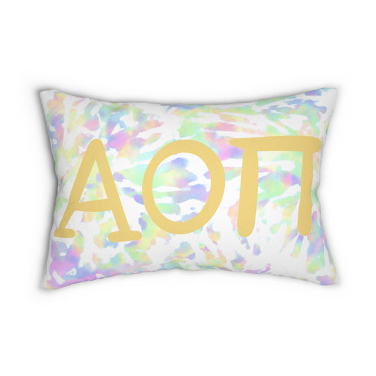 Sorority Lumbar Pillow, Personalized Greek Letters Pillow, Custom Color Theme Cushion, Sisterhood Decor, College Dorm Pillow, Greek Life