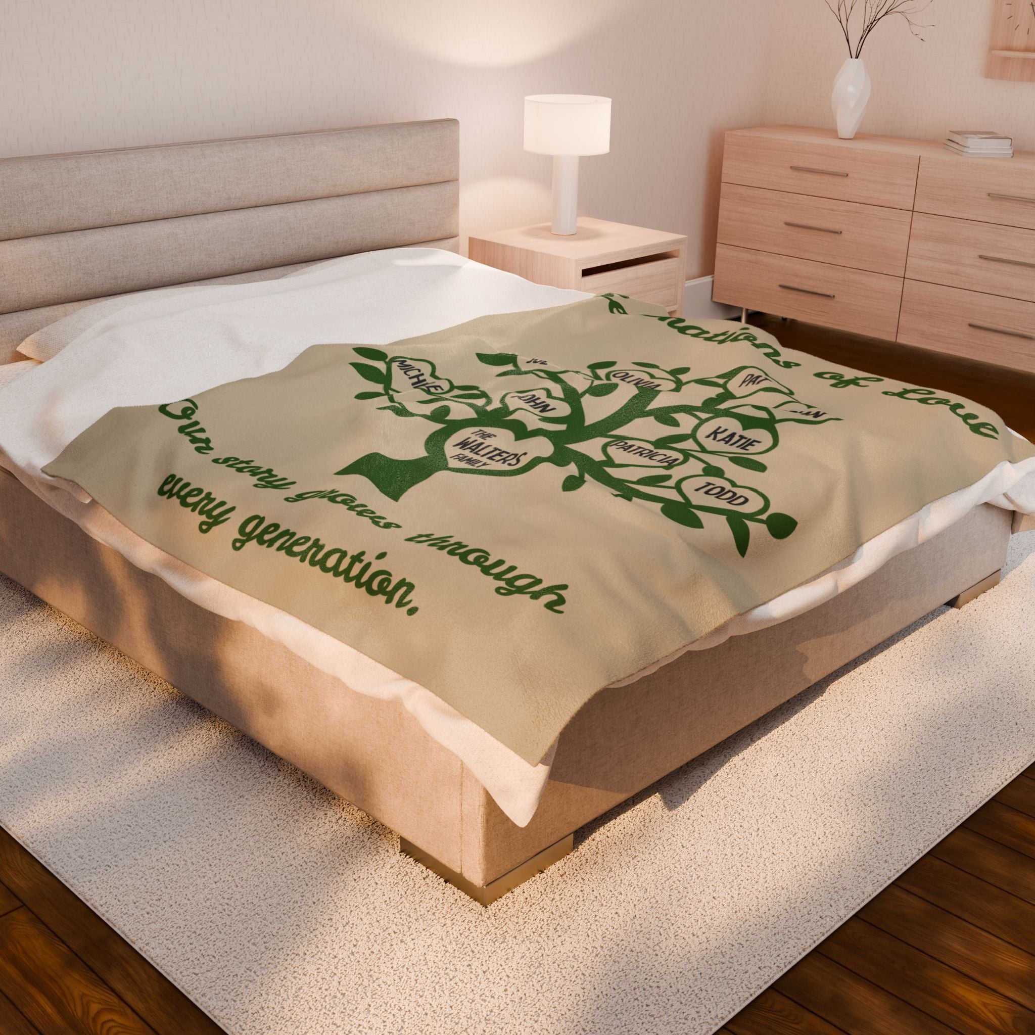 Family Tree Keepsake Personalized Blanket