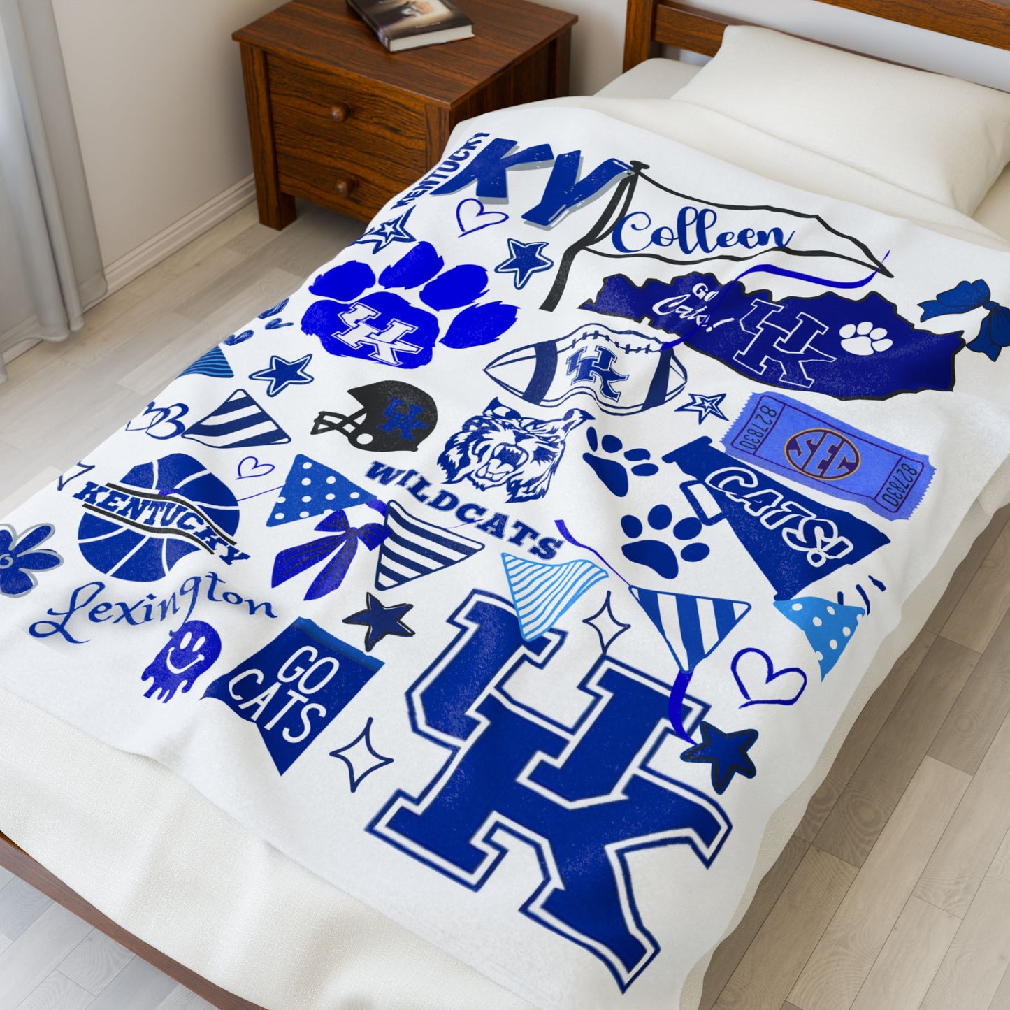 Custom College Commitment Blanket – Classic Collegiate Velveteen