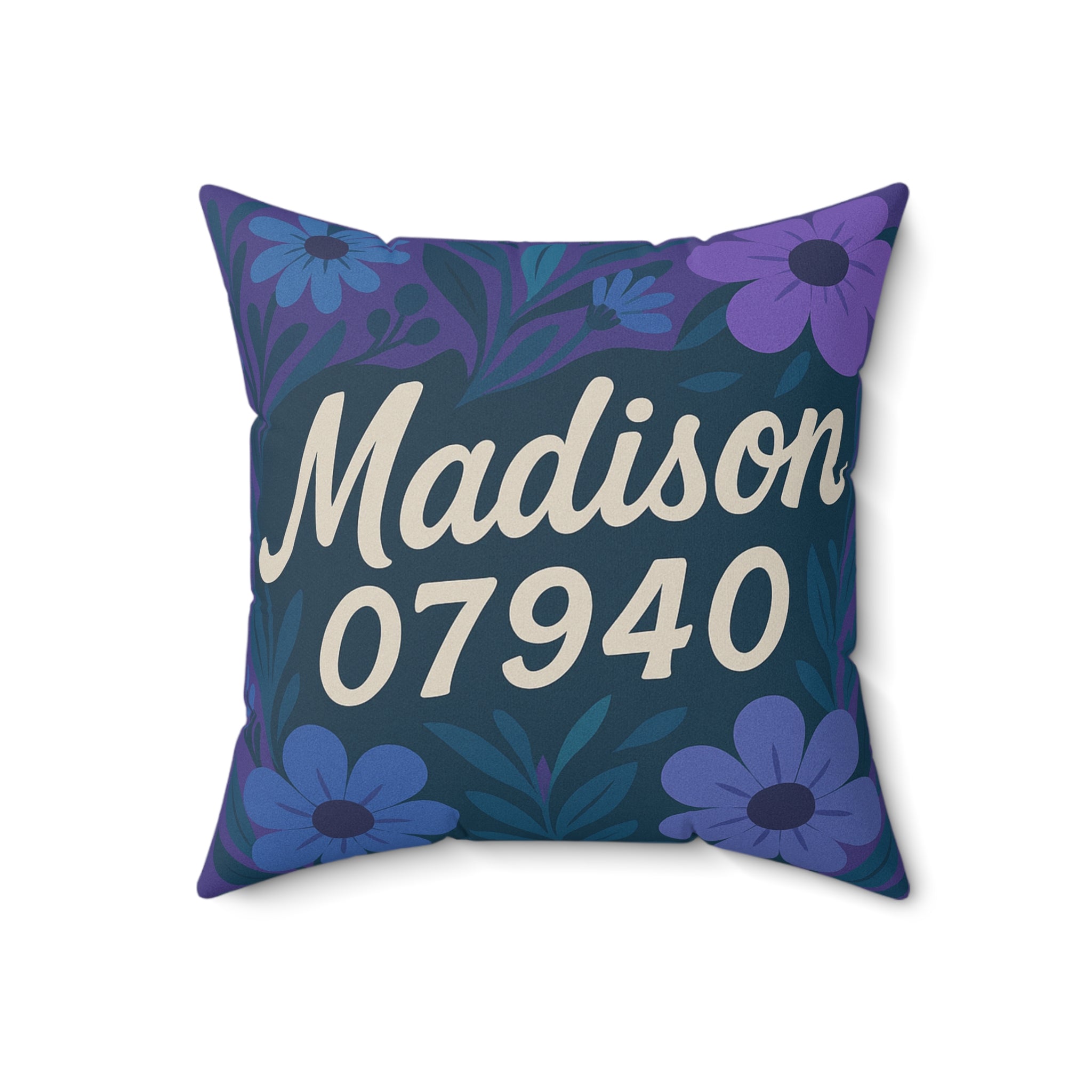 Custom Hometown Throw Pillow with Zip Code  Personalized Gift  Decorative Pillow in Your Colors