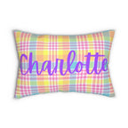 Personalized Lumbar Pillow, Custom Name Cushion, Spun Polyester Throw Pillow, Decorative Pillow, Gift for All Ages