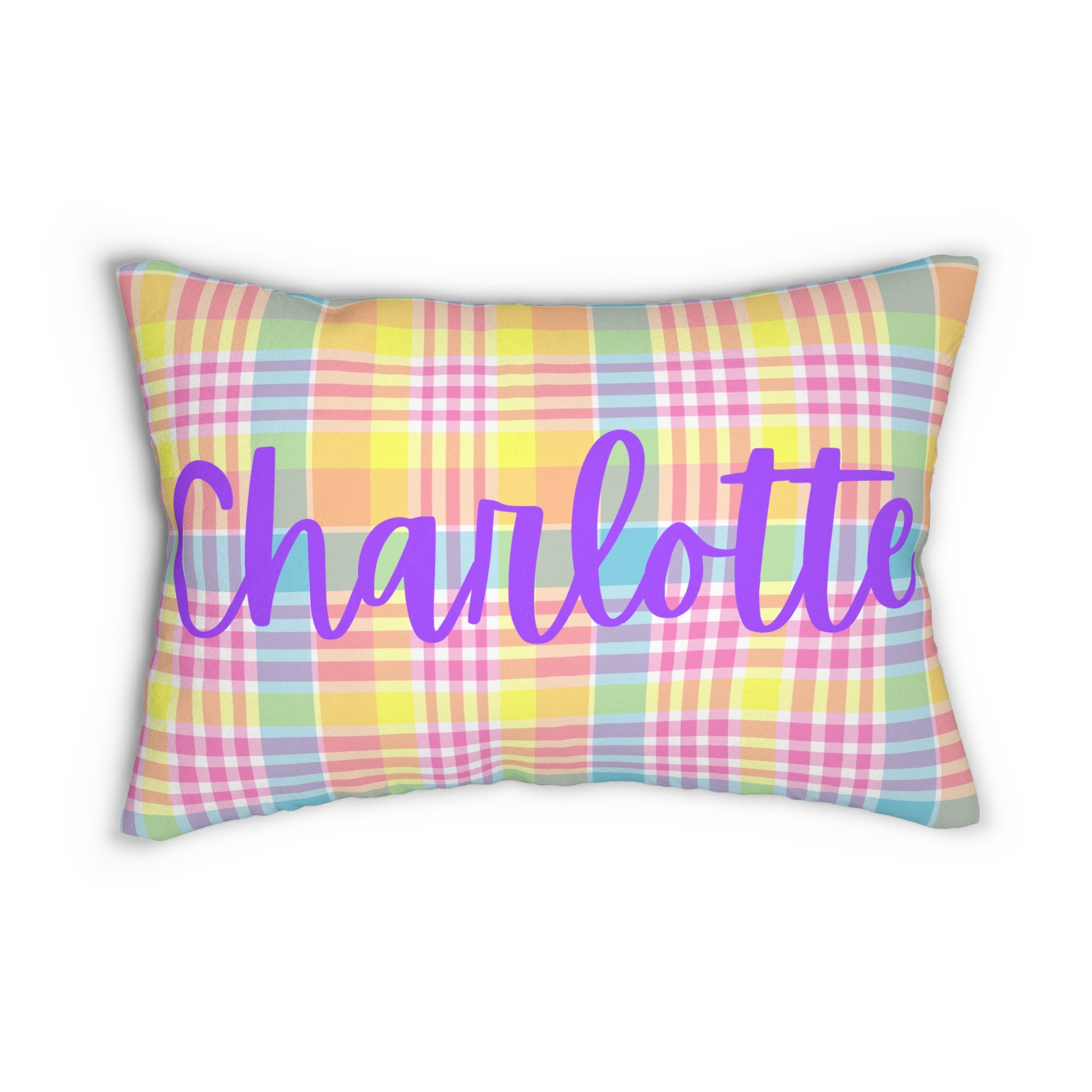 Personalized Lumbar Pillow, Custom Name Cushion, Spun Polyester Throw Pillow, Decorative Pillow, Gift for All Ages