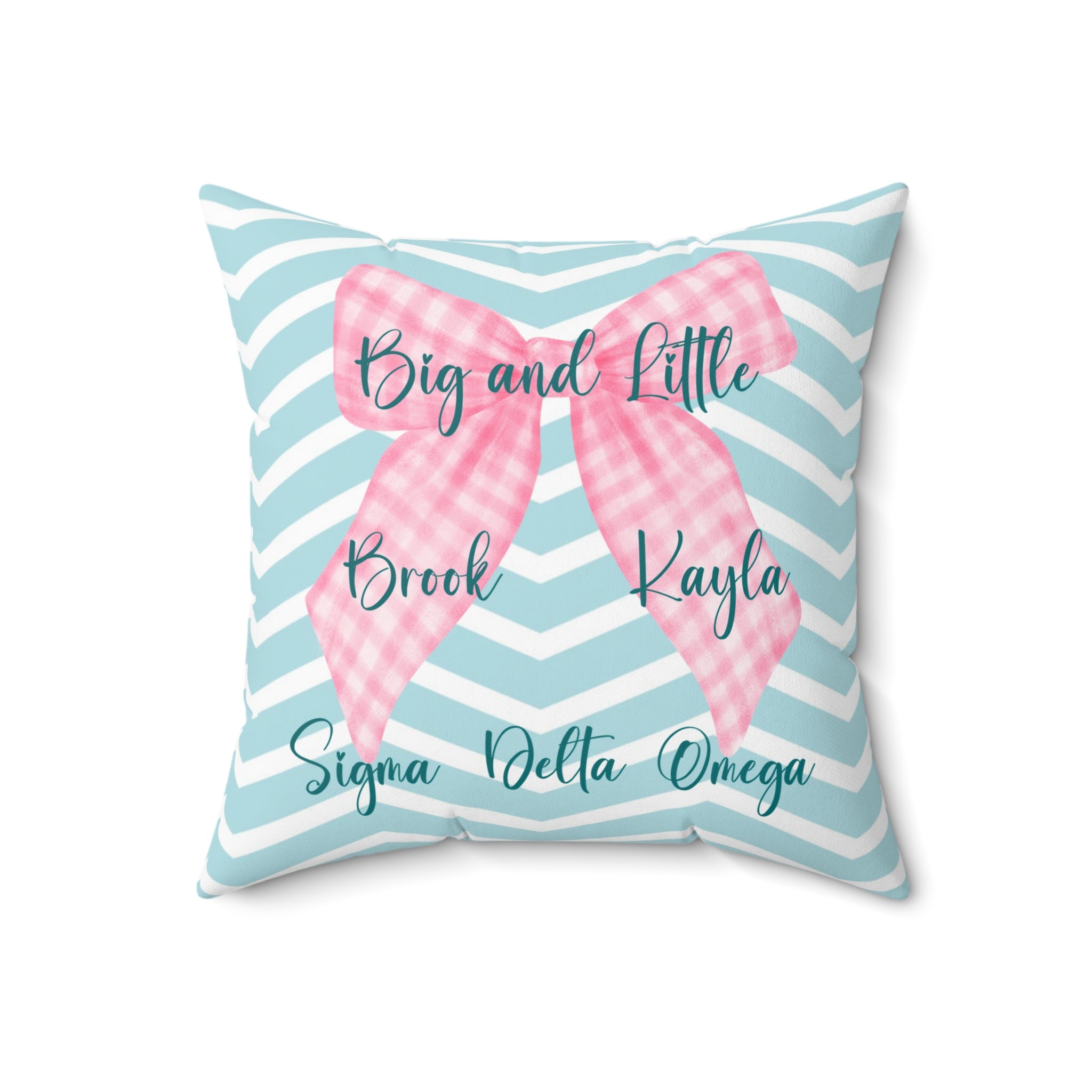 Personalized Sorority Big Little Pillow