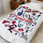 High School Football Team Spirit Blanket, Football Spirit Blanket, Game Day Blanket, Cozy Sports Blanket, Personalized Blanket