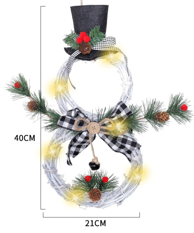 Festive Farmhouse Light-Up Snowman Decoration