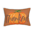 Thankful Pumpkin Throw Pillow | Fall Harvest Decor | Autumn Cushion | Rustic Thanksgiving Accent | Cozy Seasonal Pillow"