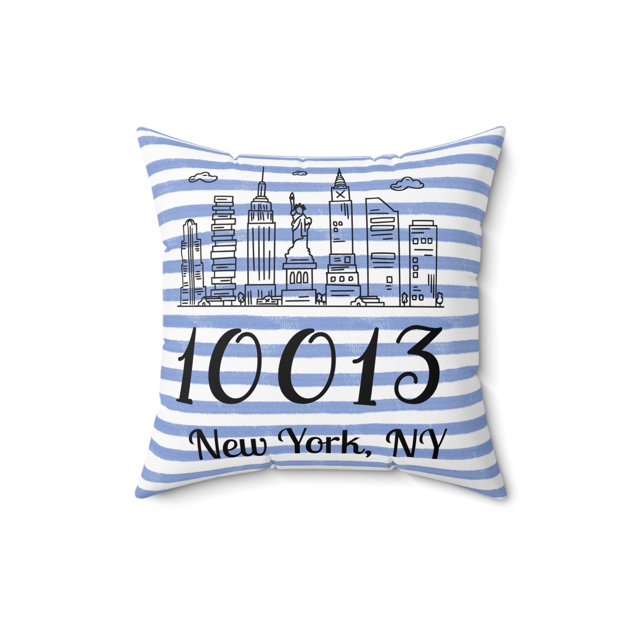 Custom Hometown Throw Pillow with Zip Code  Personalized Gift  Decorative Pillow in Your Colors