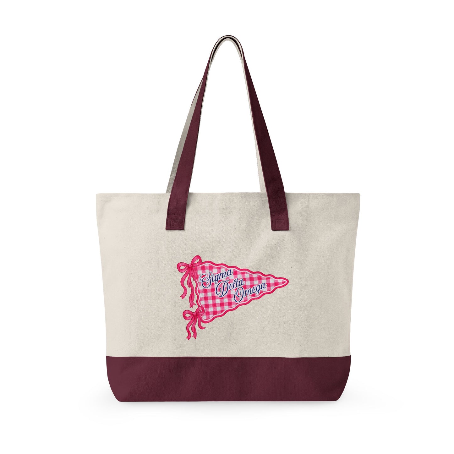 Personalized Sorority Tote Bag |, Custom Name Canvas Zipper Tote