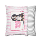 Custom College Dog Pillow Cover | Personalized School Mascot Pillow | Dorm Decor Gift | College Acceptance Gift | Dog Lover College Gift