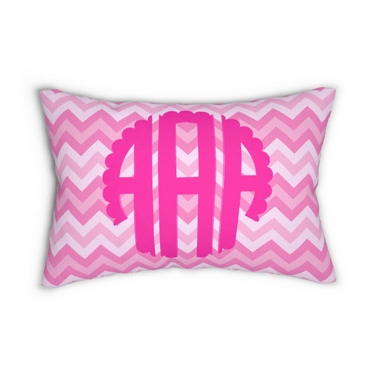 Personalized Chevron Monogram Pillow | Dorm Room Decor | Graduation Gift for Her | College Move-In Gift
