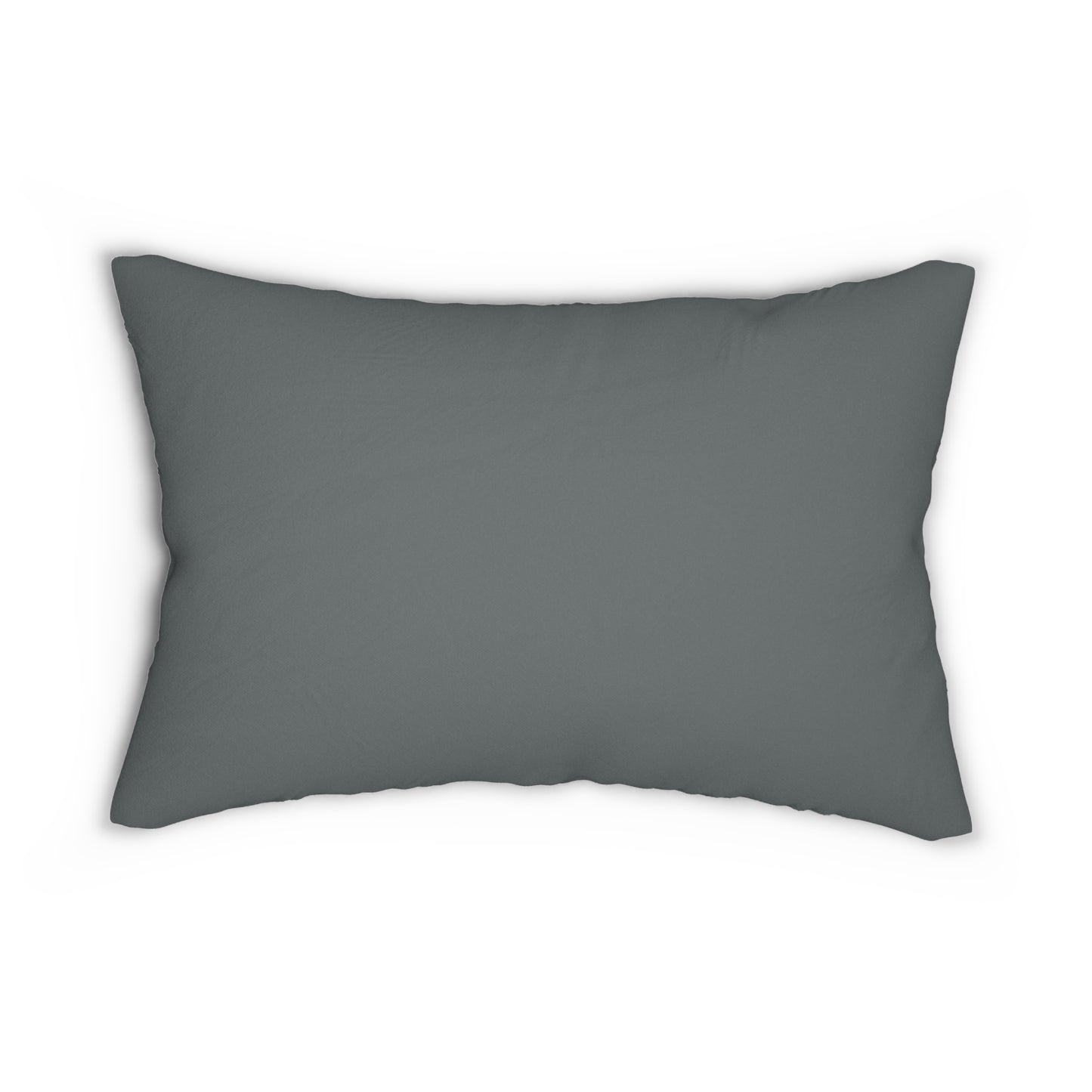 Chic Grey Monogrammed Throw Pillow 14x20" with Vibrant Letters