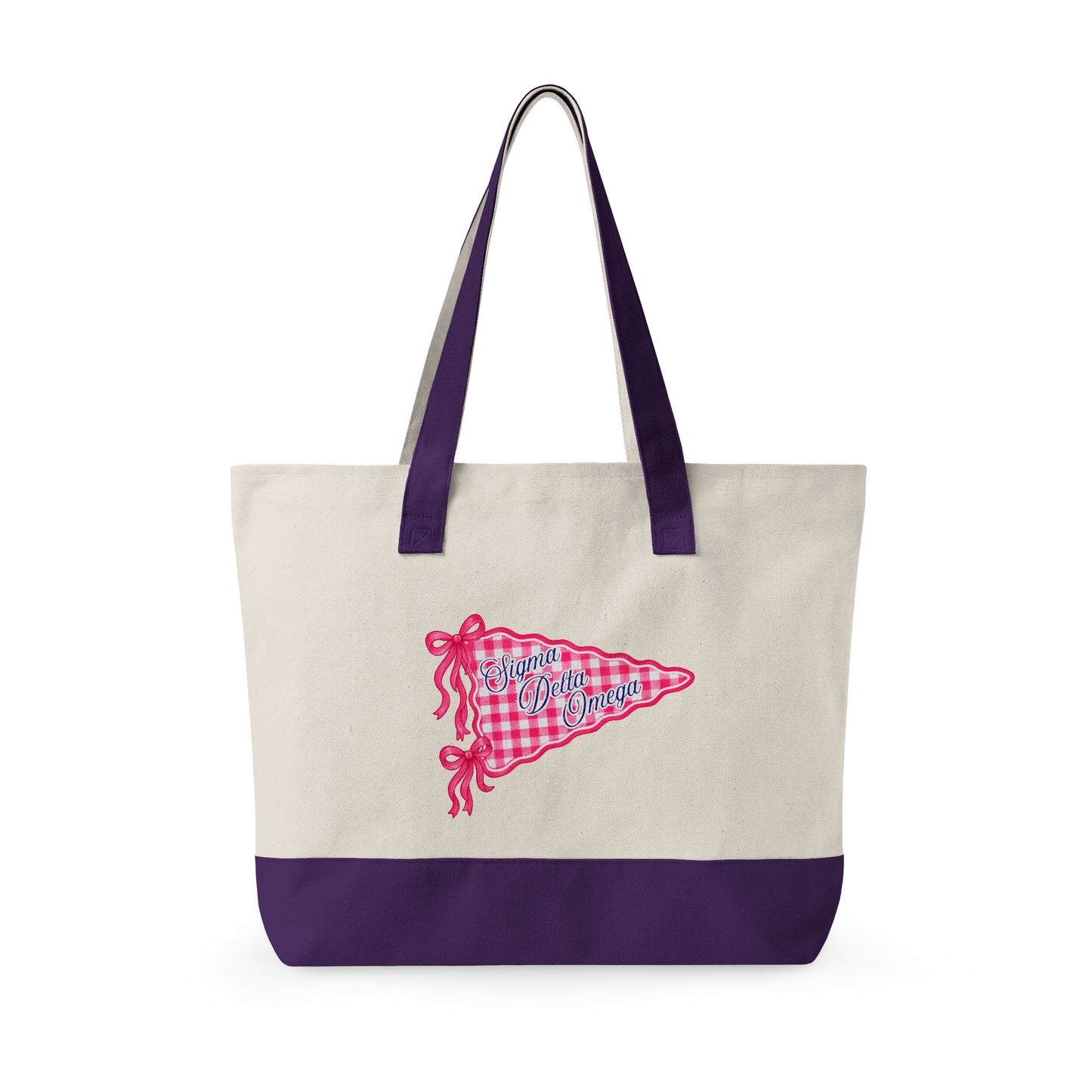 Personalized Sorority Tote Bag |, Custom Name Canvas Zipper Tote