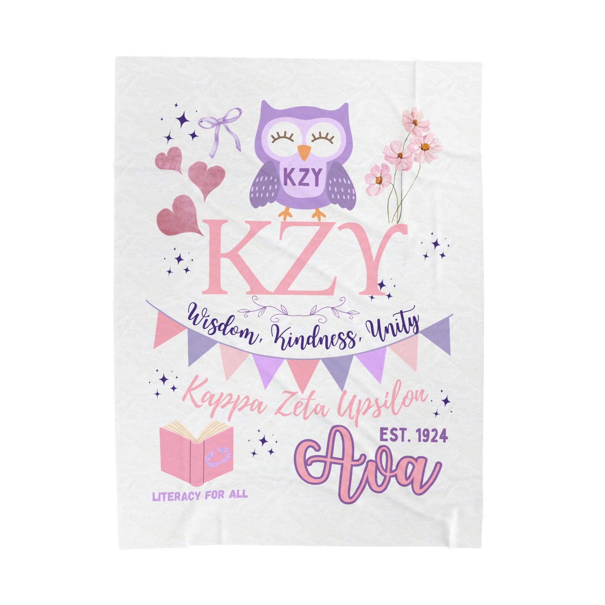 Personalized Sorority Bid Day Blanket