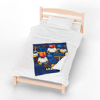Personalized Hannukah Velveteen Plush Blanket - Hannukah Menorah Dreidel Star of David Personalized