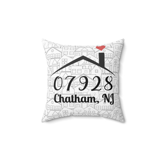 Custom Hometown Throw Pillow with Zip Code  Personalized Gift  Decorative Pillow in Your Colors