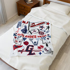 High School Football Team Spirit Blanket, Football Spirit Blanket, Game Day Blanket, Cozy Sports Blanket, Personalized Blanket