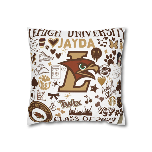 Custom College Personalized Pillowcase, Personalized Throw Pillow Cover, Home Decor, Customizable Gift, Unique Pillowcase