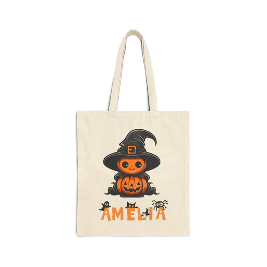 Spooktacular Personalized Trick or Treat Bag  Custom Halloween Goodies Carrier