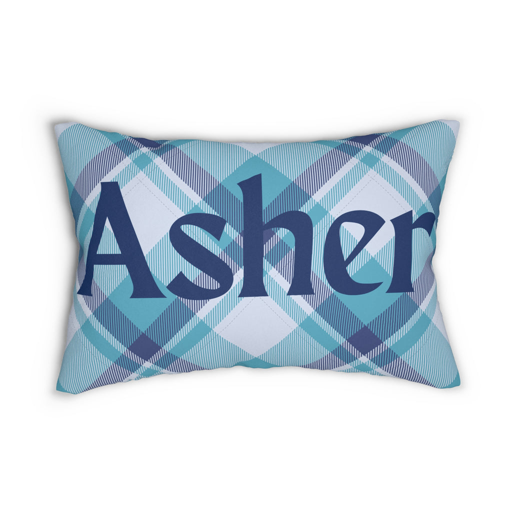 Personalized Name Lumbar Pillow, Custom Decorative Cushion, Unique Gift Idea, Home Decor Accent, Polyester Throw Pillow