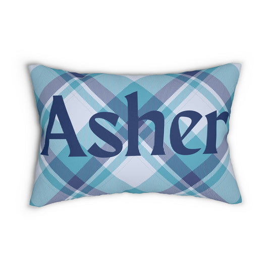 Personalized Name Lumbar Pillow, Custom Decorative Cushion, Unique Gift Idea, Home Decor Accent, Polyester Throw Pillow