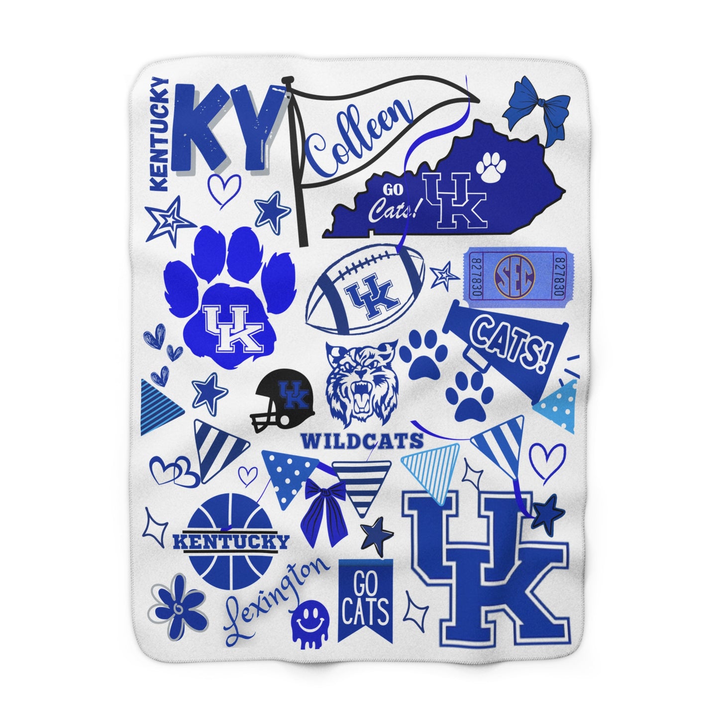 Custom College Commitment Blanket – Classic Collegiate Sherpa
